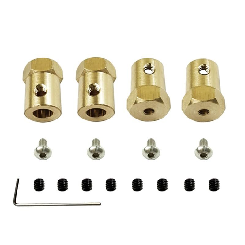 4Pcs Metal 5mm to 12mm Wheel Hex Hub Adapter Combiner for MN128 MN86 MN86S 1/12 RC Car Upgrade Parts