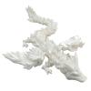 3D Printed Dragon - 18 inch Flying Flexible Dragon with Wings, Home Decor, Birthday Gift, Desk Pet (White) view 1