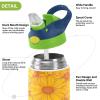 Kigai Yellow Daisy Kids Water Bottle, BPA-Free Vacuum Insulated Stainless Steel Water Bottle with Straw Lid Double Walled Leakproof Cup for Girls Boys Toddlers, 12Oz view 4