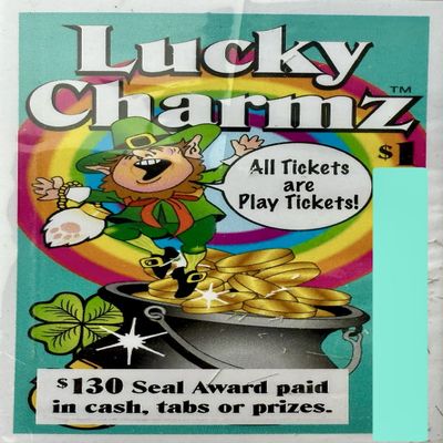 2 Bags of Lucky Charmz $130 Bingo Pull Tab Event Game, All Tickets Playable