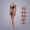 1/6 Scale Female Action Figure Body, 12 inches Seamless Flexible Large Bust Soft Female Figure Body Doll Model with Detachable 3 Pairs of Hands Gesture & 2 Pairs of Feet Shapes (Copper Skin) view 1