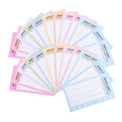 DIYEAH 48sheets Money Deposit Card Budget Savings Binder of Saving Challenge Cash Sheets Budget Sheets Binder Refills