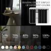 100% Blackout Curtains,Solid Thermal Insulated Grommet Blackout Curtains Drapes for Bedroom Window,Thermal Insulated Room Darkening for Living Room (Black, 79in*55in) view 4