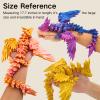 3D Printed Dragon - 18 inch Flying Flexible Dragon with Wings, Home Decor, Birthday Gift, Desk Pet (Red-Blue) view 3