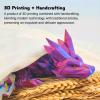 3D Printed Dragon - 18 inch Flying Flexible Dragon with Wings, Home Decor, Birthday Gift, Desk Pet (Red-Blue) view 4