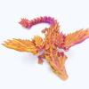 3D Printed Dragon - 18 inch Flying Flexible Dragon with Wings, Home Decor, Birthday Gift, Desk Pet (Purple Gold) view 1
