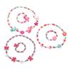 DEARMAMY 3sets Boys and Girls Wooden Bead Jewelry Set Necklace Bracelet for Girls Lovely Floral Flamingo and Bright Accessories for Parties and Everyday Wear view 1