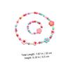 DEARMAMY 3sets Boys and Girls Wooden Bead Jewelry Set Necklace Bracelet for Girls Lovely Floral Flamingo and Bright Accessories for Parties and Everyday Wear view 2