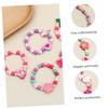 DEARMAMY 3sets Boys and Girls Wooden Bead Jewelry Set Necklace Bracelet for Girls Lovely Floral Flamingo and Bright Accessories for Parties and Everyday Wear view 3