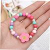 DEARMAMY 3sets Boys and Girls Wooden Bead Jewelry Set Necklace Bracelet for Girls Lovely Floral Flamingo and Bright Accessories for Parties and Everyday Wear view 4