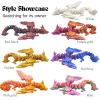 3D Printed Dragon - 18 inch Flying Flexible Dragon with Wings, Home Decor, Birthday Gift, Desk Pet (Mini) view 2