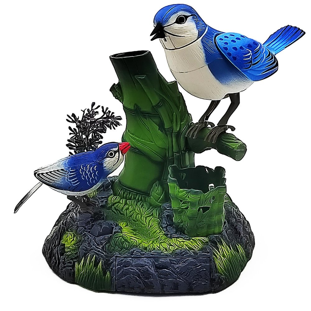Tipmant Realistic Electronic Birds Toys Electric Animal Pets Move Chirp Home Office Table Desk Wall Decoration Kids Birthday Gifts