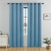 100% Blackout Curtains,Solid Thermal Insulated Grommet Blackout Curtains Drapes for Bedroom Window,Thermal Insulated Room Darkening for Living Room (Blue, 84 * 42in) view 1