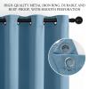 100% Blackout Curtains,Solid Thermal Insulated Grommet Blackout Curtains Drapes for Bedroom Window,Thermal Insulated Room Darkening for Living Room (Blue, 84 * 42in) view 2