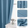 100% Blackout Curtains,Solid Thermal Insulated Grommet Blackout Curtains Drapes for Bedroom Window,Thermal Insulated Room Darkening for Living Room (Blue, 84 * 42in) view 3