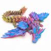 3D Printed Dragon - 18 inch Flying Flexible Dragon with Wings, Home Decor, Birthday Gift, Desk Pet (Red, Blue, Yellow) view 1