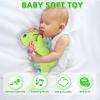 Baby Dino Musical Stuffed Animal Toys for 0-3-6-9-12 MonthsInfant Dinosaur Tummy Time Toys with Crinkle Sound Paper,TeetherTextures & Rattles for Newborn Boys Girls Birthday GiftsGreen view 4