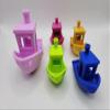 3D Printed Boat Miniature | Benchy | Benchy Boat | Miniature Kids Toy Ship | Tug Boat | Boat Desk Toy | 3D Benchy (White, Small) view 3
