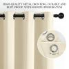 100% Blackout Curtains,Solid Thermal Insulated Grommet Blackout Curtains Drapes for Bedroom Window,Thermal Insulated Room Darkening for Living Room (Beige, 42in*63in) view 2