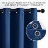 100% Blackout Curtains,Solid Thermal Insulated Grommet Blackout Curtains Drapes for Bedroom Window,Thermal Insulated Room Darkening for Living Room (Navy Blue, 63in*42in) view 2