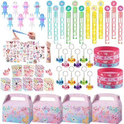 Vanblue Axolotl Party Favors Themed Birthday Party Decoration Goodie Bags Stuffers Pink Axolotl Birthday Supplies Gift for Kids Treat Gift Bags Stuffers Pinata Filler Classroom Rewards