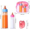 Baby Doll Bottles Accessories Set for Toddlers, 2 Milk Bottle 2 Juice Bottles and 2 Toy Pacifier (Red) view 2