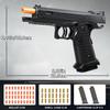 2011 Model Shell Ejecting Toy Gun with Soft Bullet  Realistic Toy Pistol Foam Blaster for Boys Kids Adults, Educational Fidget Play Gun Model for Halloween Christmas Birthday Gifts (Black+Black) view 2
