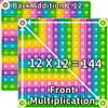 12x12 Math Pop Board for Kids - Interactive Multiplication Table Chart with Poppable Bubbles, STEM Sensory Learning Toy, Classroom & Homeschool Tool, Stress Relief Game, CPC Certified(1PC) view 1