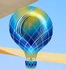 3D Wind Spinner for Yard Garden Decorations Outdoor,11.6" Stainless Steel Hanging Spinners Hot Air Balloon Rotating Lawn Ornaments, Christmas Decoration Gift,Blue view 1