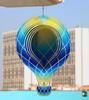 3D Wind Spinner for Yard Garden Decorations Outdoor,11.6" Stainless Steel Hanging Spinners Hot Air Balloon Rotating Lawn Ornaments, Christmas Decoration Gift,Blue view 2