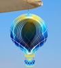 3D Wind Spinner for Yard Garden Decorations Outdoor,11.6" Stainless Steel Hanging Spinners Hot Air Balloon Rotating Lawn Ornaments, Christmas Decoration Gift,Blue view 3