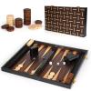 15" Wooden Backgammon Board Game Set for Adults and Kids - Portable and Travel Backgammon Set Family Game Night Vintage Backgammon Strategy Game- Classic Board Strategy Game view 1