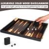 15" Wooden Backgammon Board Game Set for Adults and Kids - Portable and Travel Backgammon Set Family Game Night Vintage Backgammon Strategy Game- Classic Board Strategy Game view 2
