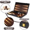 15" Wooden Backgammon Board Game Set for Adults and Kids - Portable and Travel Backgammon Set Family Game Night Vintage Backgammon Strategy Game- Classic Board Strategy Game view 3