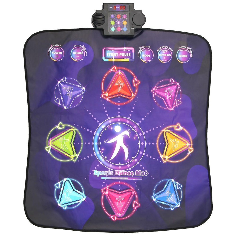 CXWLMAT Kids Dance Mat for Girls & Boys 3 4 5 6 7 8+ Year Old, 9 Game Modes with Adjustable Difficulty & Volume, Safe Portable Dance Music Mat with 8 Buttons for Indoor & Outdoor Play