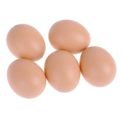 5 Pcs Realistic Brown Chicken Eggs, Fake Plastic Eggs Artificial Chicken Eggs,Painting and Realistic Egg,for Crafts Arts Imitation Dummy Eggs, Fake Eggs