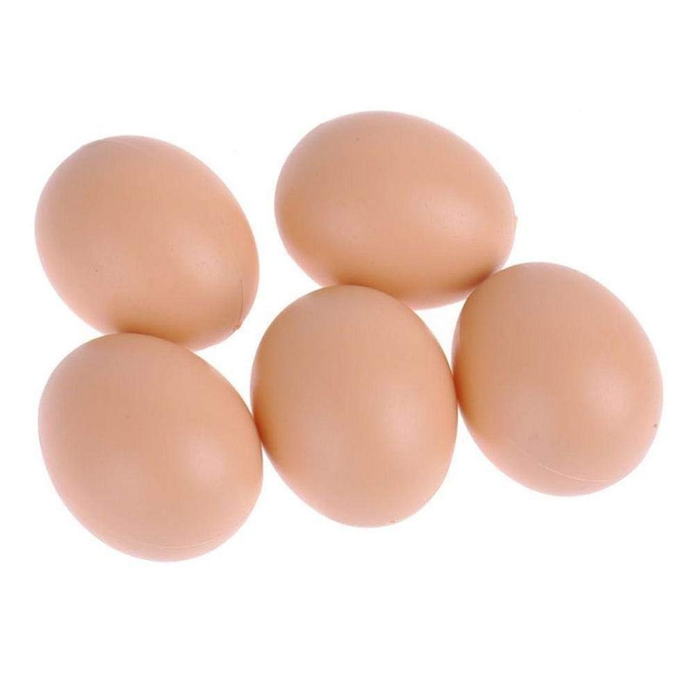 5 Pcs Realistic Brown Chicken Eggs, Fake Plastic Eggs Artificial Chicken Eggs,Painting and Realistic Egg,for Crafts Arts Imitation Dummy Eggs, Fake Eggs