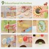 KizKnows Wooden Activity Cube 9-in-1 Montessori Busy Board Toy | Educational Sorting Play Center for 1+ Year Old Toddlers | First Birthday for Boys Girls view 4