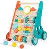 Wooden Baby Walker with Wheels, Walker for Baby Boys 12 Months Push Toy, Sit to Stand Activity Walker Learning to Walk view 1