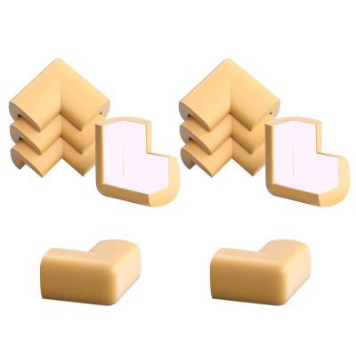 10pcs Table Corner Anti-Collision Corner, Soft Table Corner Protective Cover self-Adhesive Baby Anti-Collision Sharp Edge Furniture Corner Protector (Wooden Color)