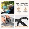 20000mAh Portable Stroller Fan with Auto Oscillating, Extended Anti-Slip Detachable Flexible Tripod, Backup Power & LED Light, 3-Speed Quiet Long Time Clip On Fans for Baby Crib Car Seat Travel view 4