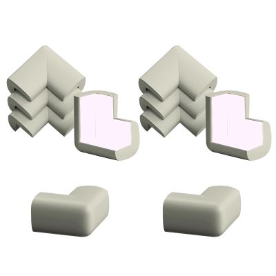 10pcs Table Corner Anti-Collision Corner, Soft Table Corner Protective Cover self-Adhesive Baby Anti-Collision Sharp Edge Furniture Corner Protector (Grey)