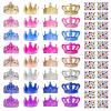54 Pcs Foam Crowns Colorful Kids Princess Tiaras Crowns Bulk with 2 Styles DIY Diamond Sticker Making Kits for Kids Birthday Party Supplies view 1
