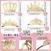 54 Pcs Foam Crowns Colorful Kids Princess Tiaras Crowns Bulk with 2 Styles DIY Diamond Sticker Making Kits for Kids Birthday Party Supplies view 2