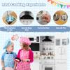 GLACER Kids Corner Kitchen Playset, 11-in-1 Wooden Children Play Set with Refrigerator, Microwave, Range Hood, Water Dispenser, Cookware, Pretend Toy Kitchen Set, for Boys Girls view 3