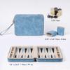 Lingle Backgammon Sets for Adults, Classic Board Game with Folding Faux Leather Backgammon Case, Portable Travel Backgammon Game Set (Blue) view 4