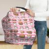 Muishi Hand Drawn Cartoon Hamburgers Baby Car Seat Covers Carseat Canopy Soft Infant Stroller Cover Nursing Breastfeeding Covers for Girls Boys Newborn view 4