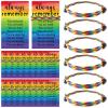 Liliaafar 30 Sets Back to School Gift Bracelets for Students Rainbow Adjustable Bracelet Inspirational Cards for Rainbow Party Favors Classroom First Day of School Gifts from Teachers view 1