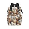 COWSROCK Designer Diaper Backpack for Moms - Spacious Capacity with Insulated Bottle Pockets, Waterproof Luxury Baby Travel Bag, Multi-organization panels, Golden Retriever Dog Print view 1
