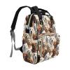 COWSROCK Designer Diaper Backpack for Moms - Spacious Capacity with Insulated Bottle Pockets, Waterproof Luxury Baby Travel Bag, Multi-organization panels, Golden Retriever Dog Print view 3